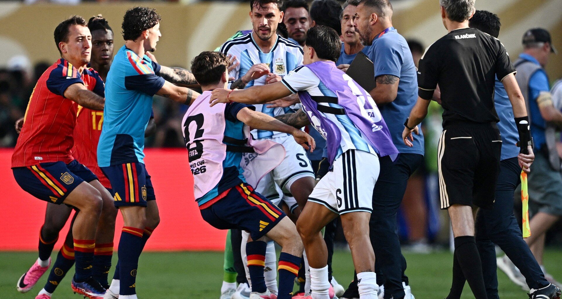 FIFA investigating on-pitch brawl after Spain vs Argentina World Cup final | World Cup 2026 News
