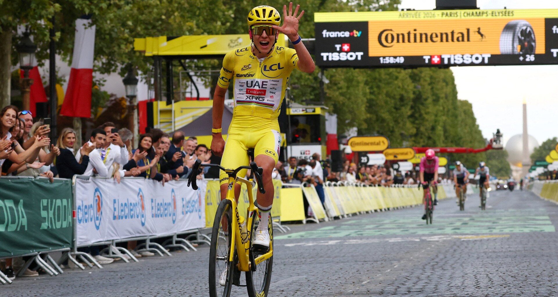 Tadej Pogacar wins Tour de France for a record-equalling fifth time | Cycling News