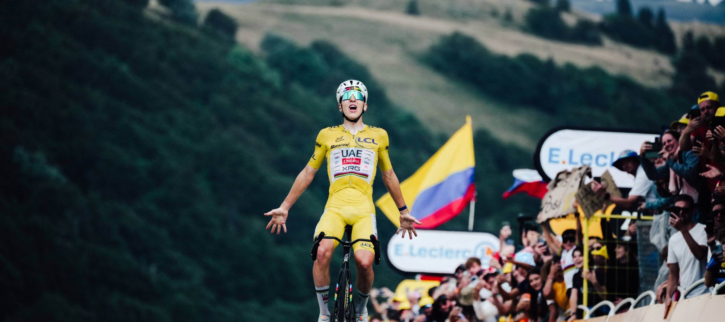 Pogacar rode away from the few remaining to take Stage 14 of the 2026 Tour de France. Photo: © A.S.O./ThomasMaheux