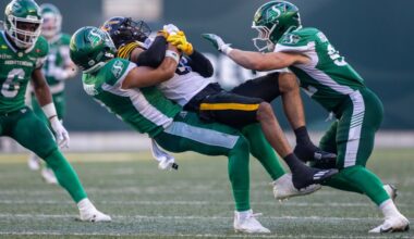 Davis: Without their veteran QB, Ticats melt under heat from Roughriders relentless defence