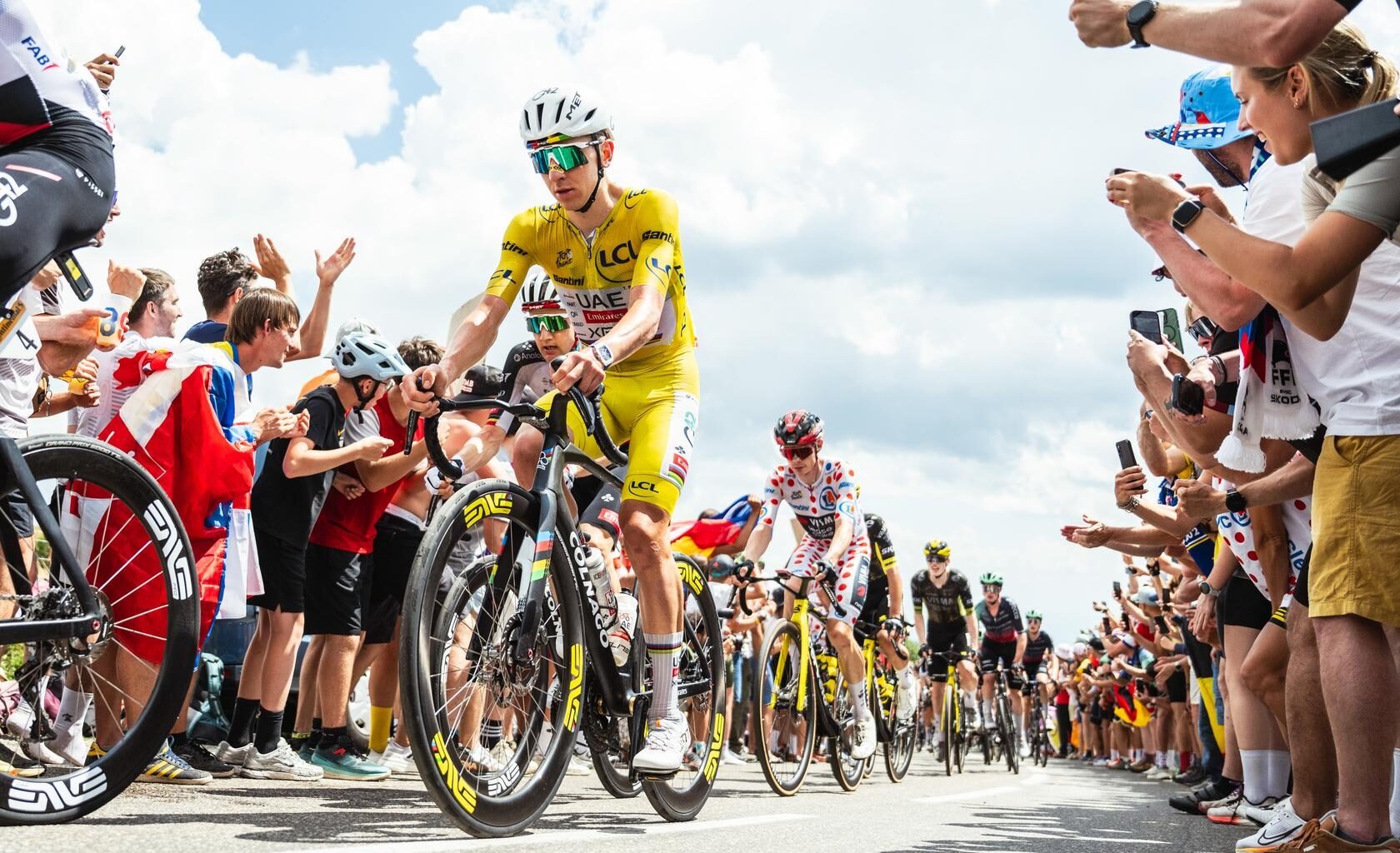 Tadej Pogacar went on to win stage 14 of the 202t6 Tour de France. Photo: Charly Lopez/ASO