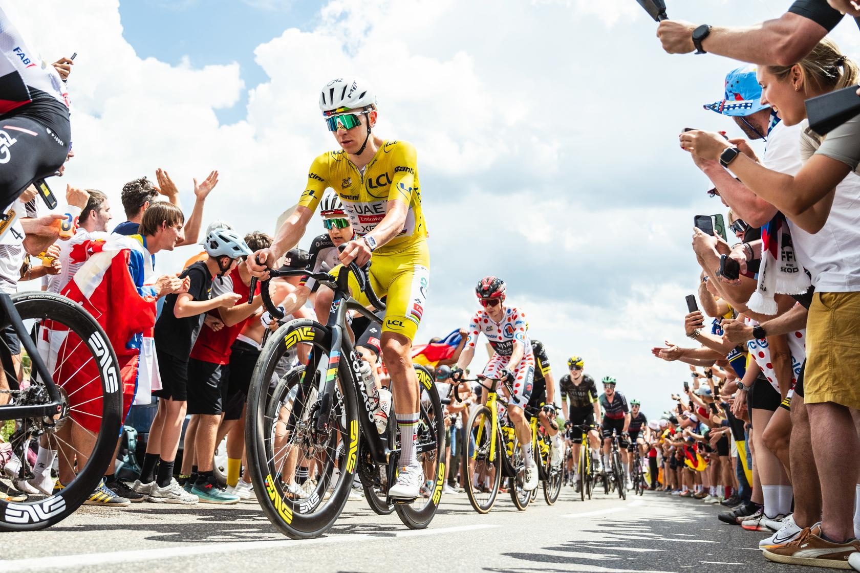 Tadej Pogacar went on to win stage 14 of the 202t6 Tour de France. Photo: Charly Lopez/ASO