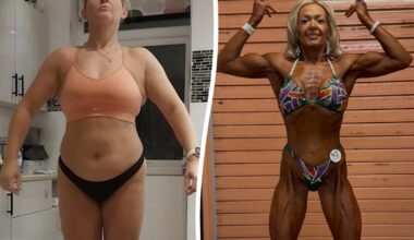 'Couch potato' mum unrecognisable as she becomes a bodybuilder