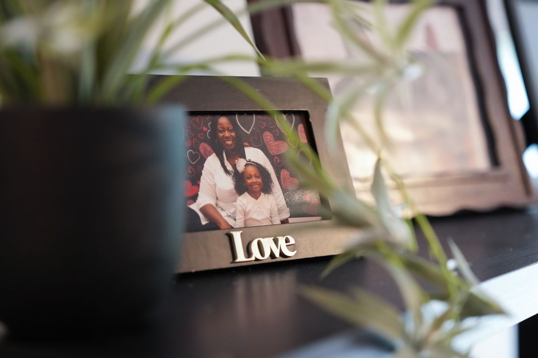 A photo of Meliesha and Makenna is seen in their home in Duluth, Georgia, on May 27, 2026. 