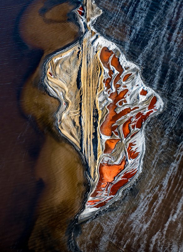 Third place: Barbara Brown, Australia. Pendant - Salt Works, Walvis Bay, Namibia.
