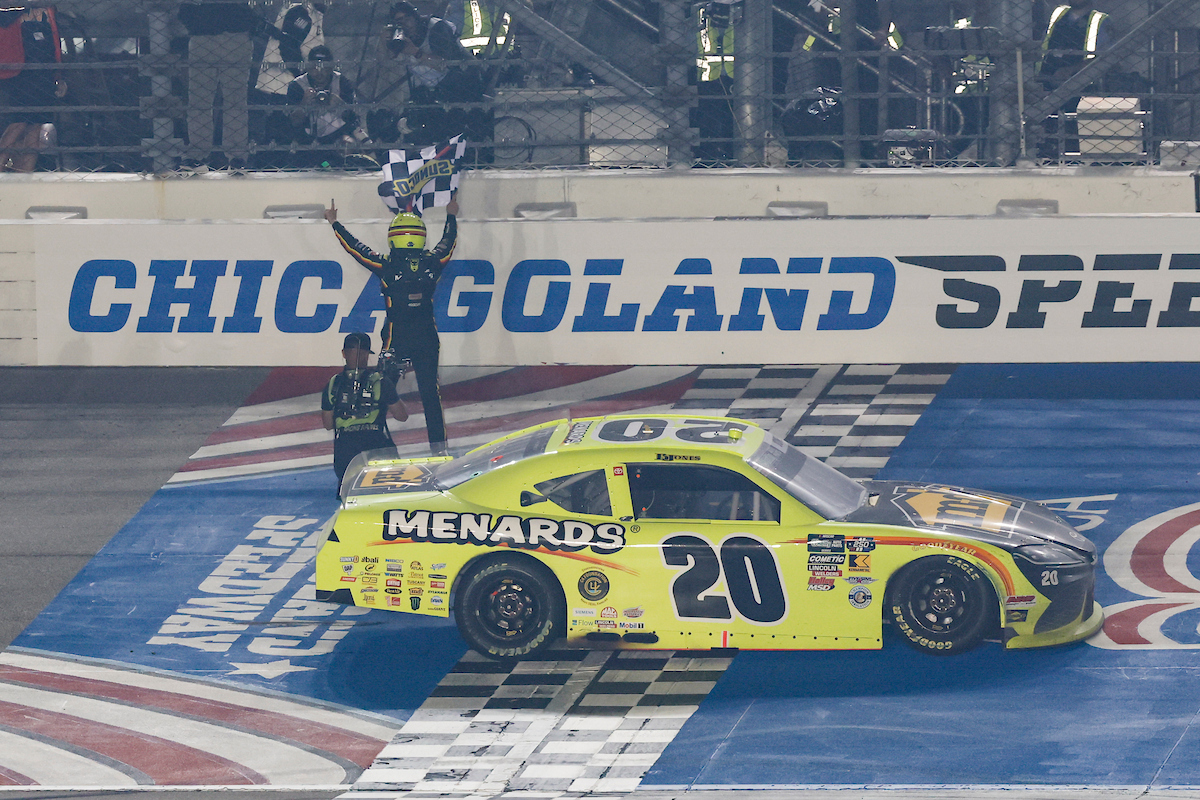 Credit: #20: Brandon Jones, Joe Gibbs Racing, Menards/MD Building Products Toyota Supra