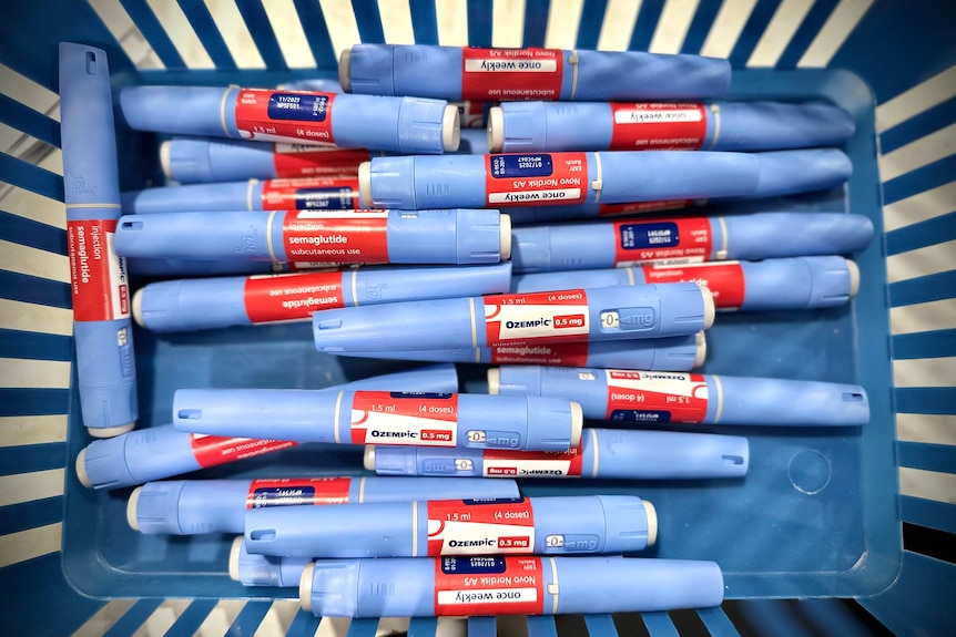 A box of Ozempic pens.