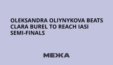 Oleksandra Oliynykova beats Clara Burel to reach Iasi semi-finals | Ukraine news