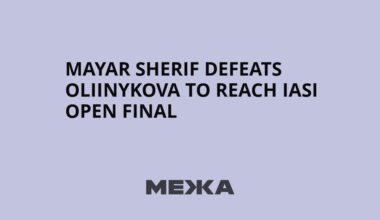 Mayar Sherif defeats Oliinykova to reach Iasi Open final | Ukraine news
