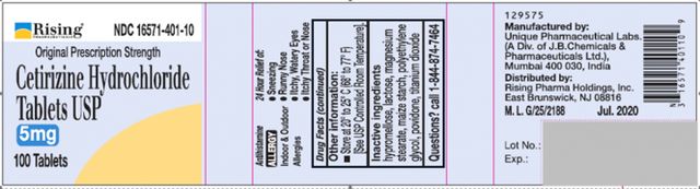 Example of label on recalled cetirizine hydrochloride tabletsCredit: FDA