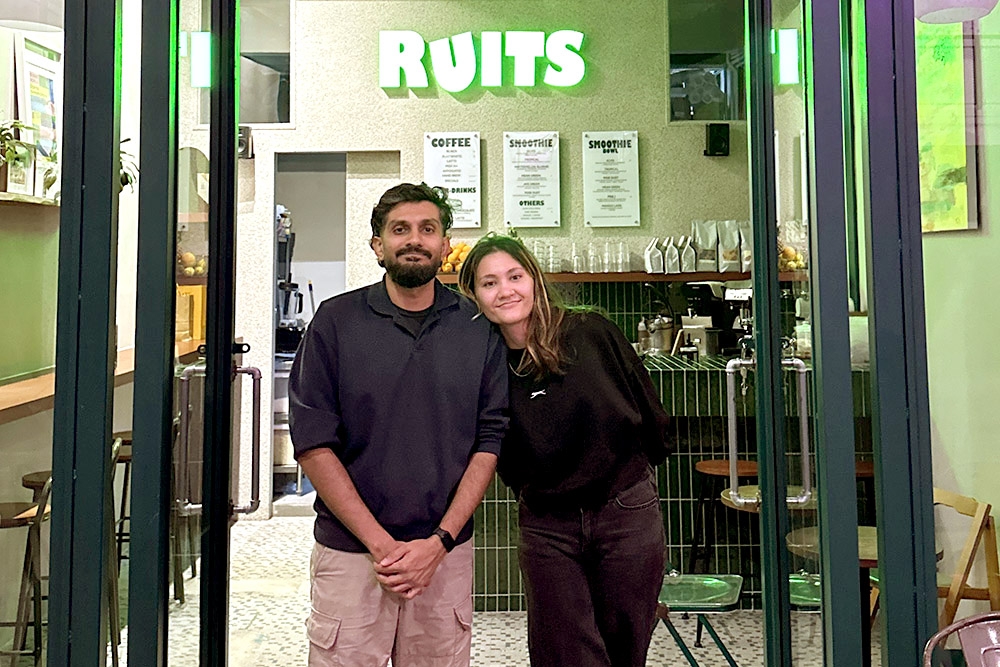 Surender Kumar and Emma Jasmin, the married founders of Ruits Juices. — Picture courtesy of Ruits Juices