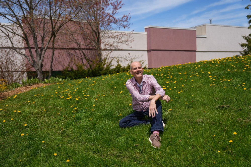 Newmarket's chief positivity officer Jamie Boyle is photographed outside the town's municipal offices in Newmarket, Ont., on May 15, 2026. THE CANADIAN PRESS/Chris Young