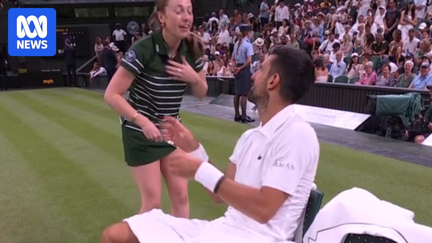 Novak Djokovic beats Stefanos Tsitsipas at Wimbledon, pranking ball kid along the way