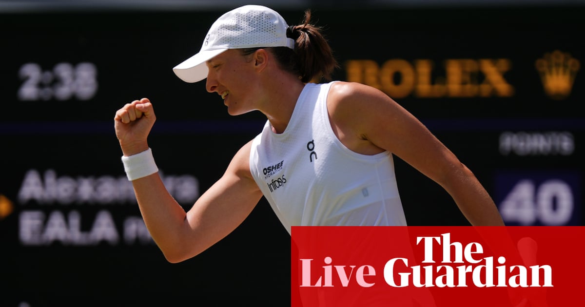 Wimbledon 2026: Mertens shocks Rybakina, Swiatek and Zverev in action on day six – live | Wimbledon 2026