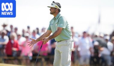 Australian golfers struggle at The Open as American Jackson Suber leads