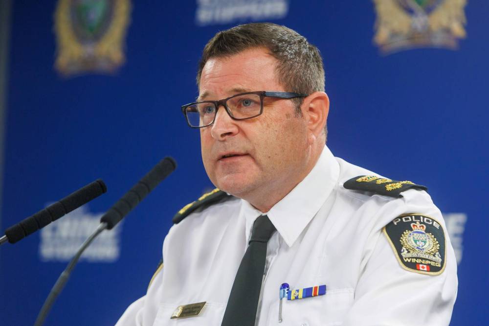 MIKE DEAL / FREE PRESS FILES
Winnipeg Police Service Chief Gene Bowers