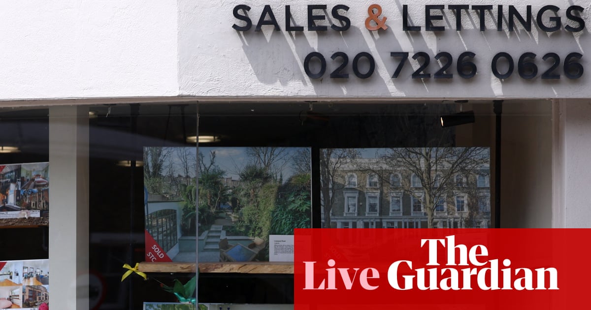UK house prices flat in June, says Nationwide; higher energy bills cap kicks in – business live | Business