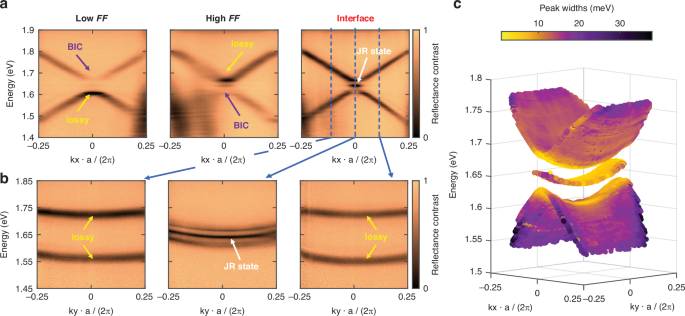 Fig. 4: Experimental reflectance contrast characterization of the JR interface state.