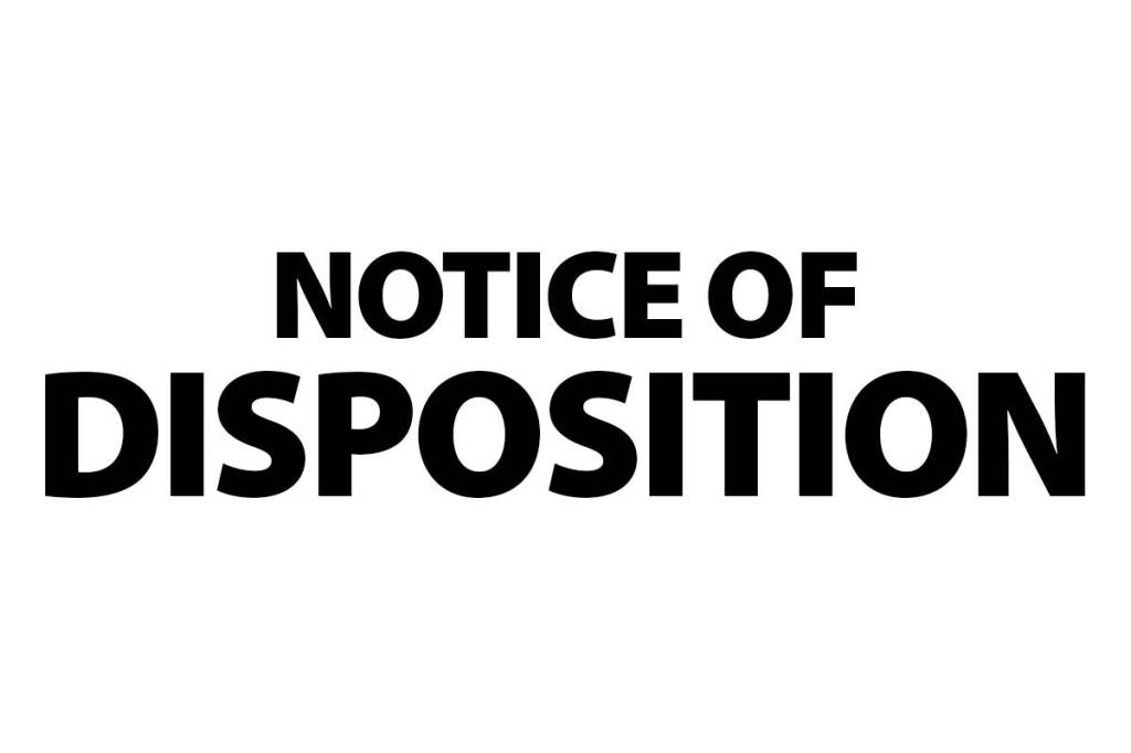 Legal Notice Notice of Disposition Logo