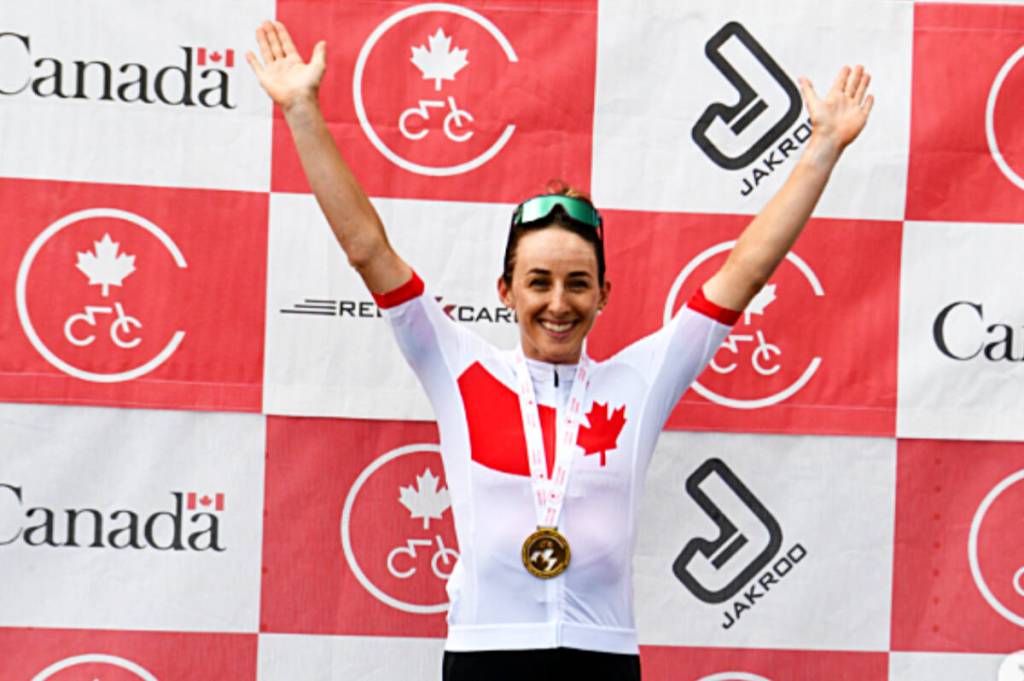 Maggie Coles-Lyster of Maple Ridge won a Canadian championship. (Gregoire Crevier/Cycling Canada/Special to The News)