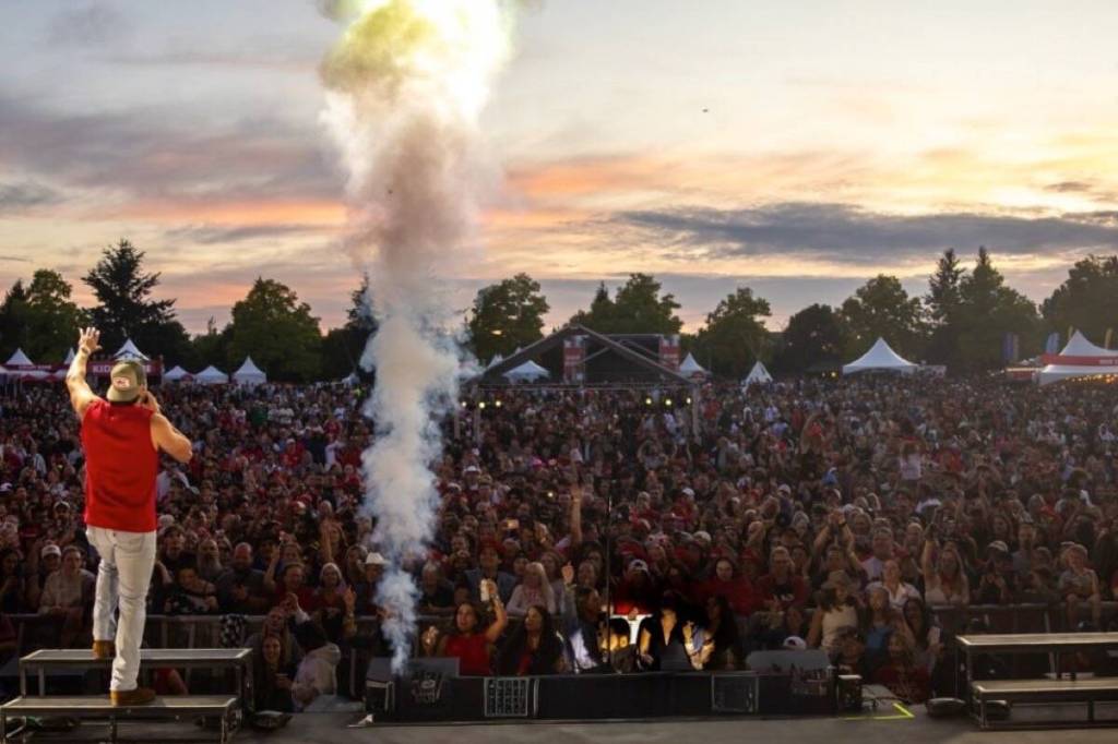 A view from the stage: Canadian country star Josh Ross headlined Surrey&rsquo;s Canada Day celebration 2026, which drew more than 80,000 people. (surrey.ca)