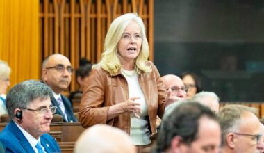 Tamara Jansen, MP for the riding of Cloverdale-Langley City, speaks in the House of Commons during Question Period in this undated image. Jansen was named shadow minister for Pacific economic development June 30. (Photo: House of Commons Photo Services)