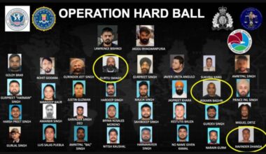 34 individuals indicted in connection with Operation Hardball. (U.S. Attorney’s Office – Central District of California/ Contributed to Surrey Now-Leader)