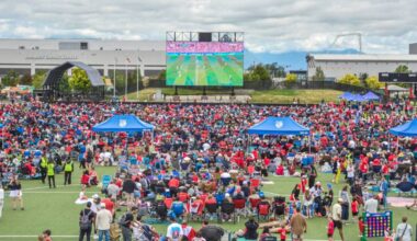 A World Cup watch party was held Saturday at the Stadium at Langley Events Centre, just a few hours before Vancouver FC took to the pitch and beat Toronto, 4-0. (CPL/Special to Langley Advance Times)