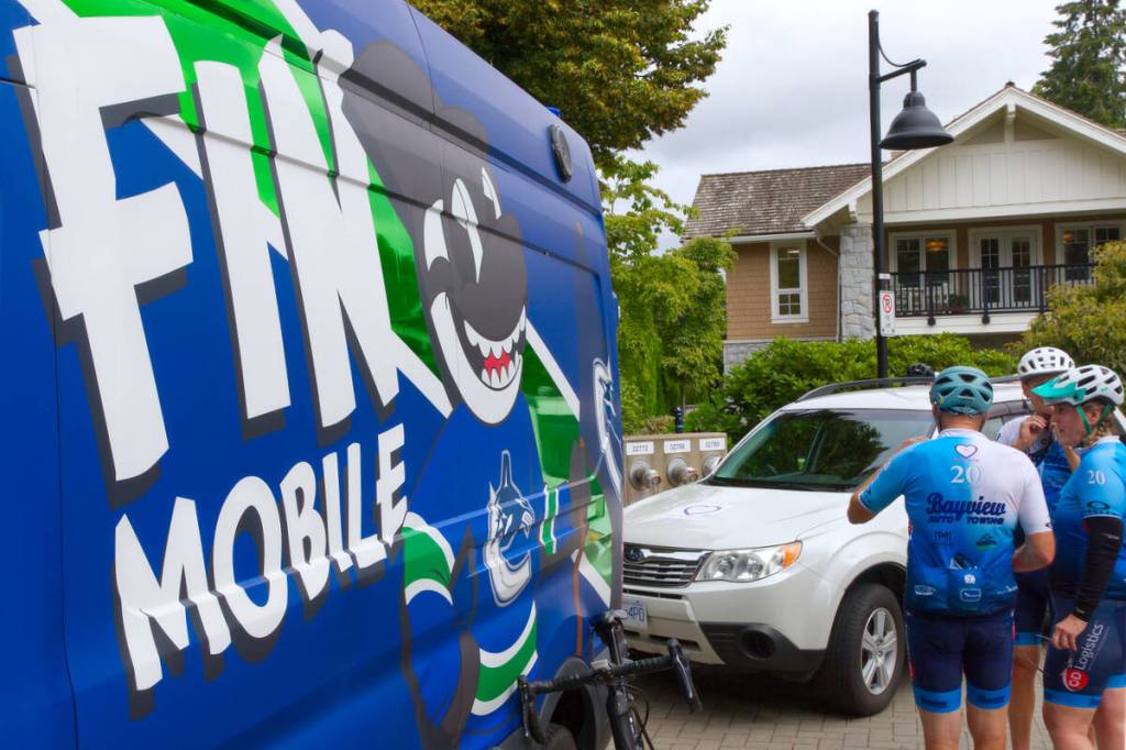 The 20th annual Ride for the Kids fundraiser stopped by Dave Lede House on July 8. (Brandon Tucker/Abbotsford News)