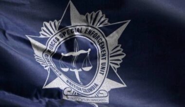 Combined Forces Special Enforcement Unit of B.C. flag. (CFSEU photo)