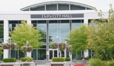 Delta city hall. (James Smith/North Delta Reporter photo)