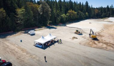 A recent Beedie groundbreaking in Surrey’s South Campbell Heights means more than one million square feet of industrial space is on its way to the neighbourhood, as well as a yet-to-be-identified tenant that is a “prominent player in the automotive industry.” (Jayden Beedie/Contributed to Peace Arch News)