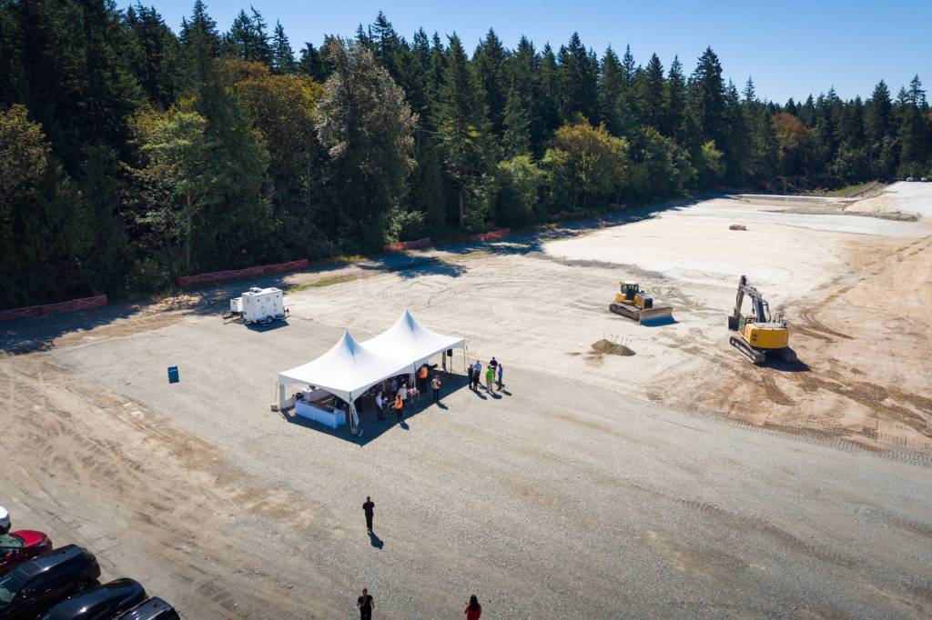 A recent Beedie groundbreaking in Surrey’s South Campbell Heights means more than one million square feet of industrial space is on its way to the neighbourhood, as well as a yet-to-be-identified tenant that is a “prominent player in the automotive industry.” (Jayden Beedie/Contributed to Peace Arch News)