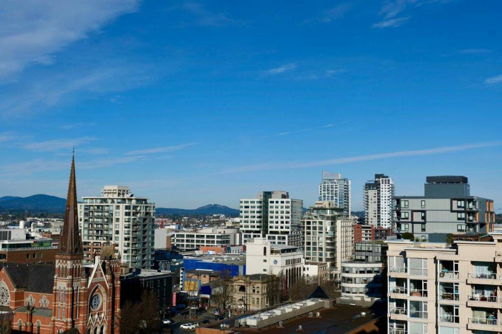 An aerial view of downtown Victoria. (Tony Trozzo/Victoria News)