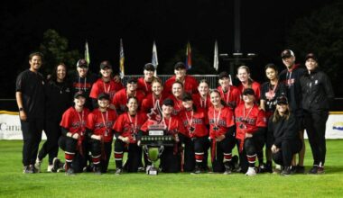Team Canada wins the 2026 Canada Cup International Softball Championship in South Surrey on July 12. (Lathanuel Photography/Contributed to Peace Arch News)