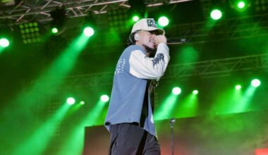 Three-time Grammy Award winner Chance the Rapper performs on the main stage during the opening night of the Phillips Backyard Festival in Victoria. (Tony Trozzo/Victoria News)