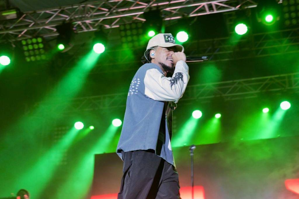 Three-time Grammy Award winner Chance the Rapper performs on the main stage during the opening night of the Phillips Backyard Festival in Victoria. (Tony Trozzo/Victoria News)