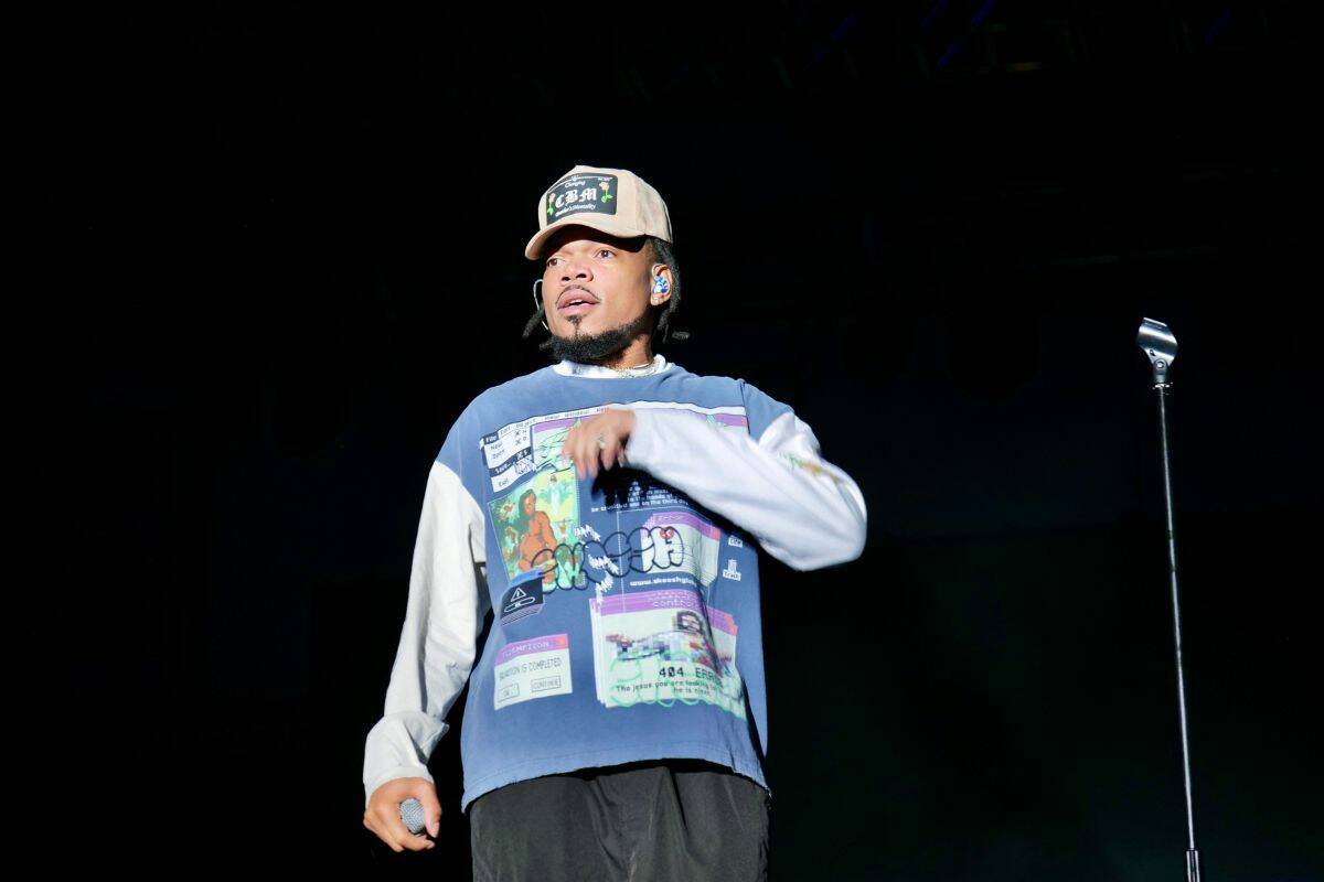 Three-time Grammy Award winner Chance the Rapper performs on the main stage during the opening night of the Phillips Backyard Festival in Victoria. (Tony Trozzo/Victoria News)