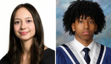 (left) Karma Gordon and (right) Fortune Adhanom are two recent secondary school graduates among 51 Surreys students to receive the Beedie Luminaries Scholarship. (Beedie Luminaries/Contributed to Peace Arch News)