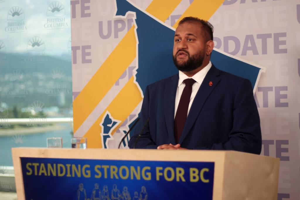 Forests Minister Ravi Parmar in Vancouver on June 16, 2026. (Lauren Collins/Black Press Media)