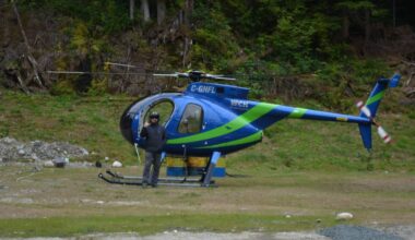 A helicopter crash in Loughborough Inlet on Tuesday claimed the lives of two people on board. (WCH/Facebook)