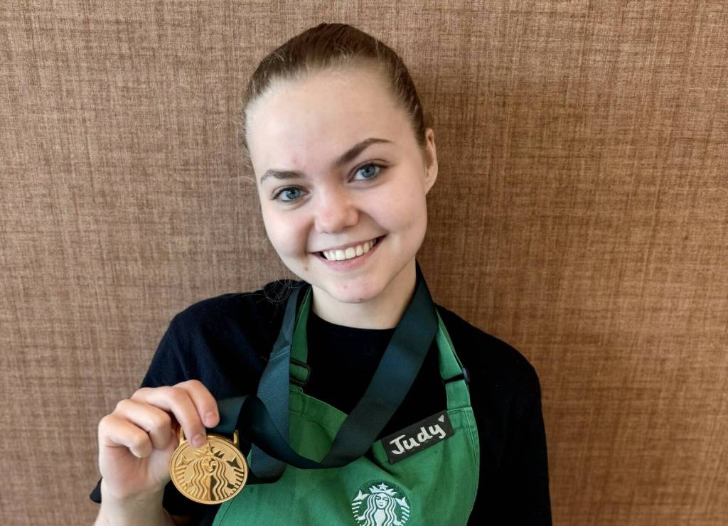 Blackfalds Starbucks barista Judy Penner Webb will compete in the Western Canada Regional Final of the 2026 Starbucks North America Barista Championship on July 21 in Calgary. (Photo contributed by Starbucks)
