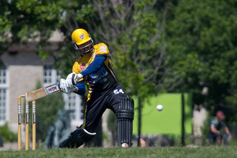 RON SCHMITZ PHOTO
Kamal Mangli at bat against the Winnipeg Blues.