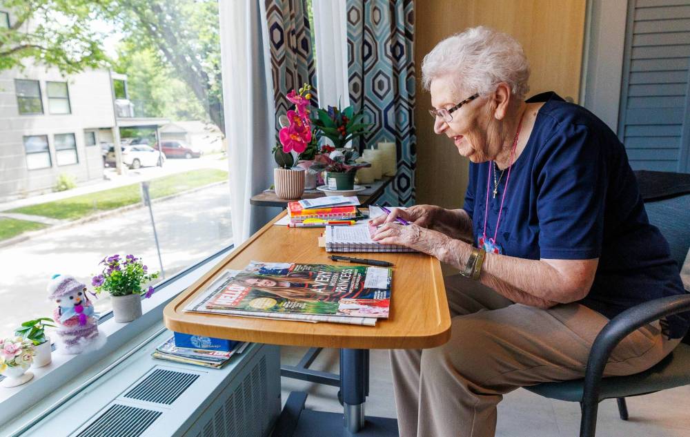 MIKE DEAL / FREE PRESS
Kolbuck says the home, at Hugo Street and Jessie Avenue, is the perfect place for seniors to live.