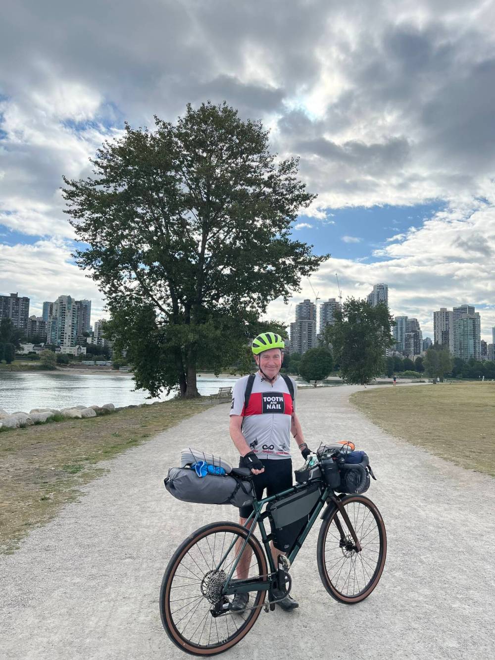 SUPPLIED
Fergus Watt, 69, with his Norco Search C-Apex-AXS which he was using to travel across the country and was recently stolen in Winnipeg. A member of the Winnipeg cycling community has since come forward and loaned him a bike to ensure he can continue his bucket-list quest.