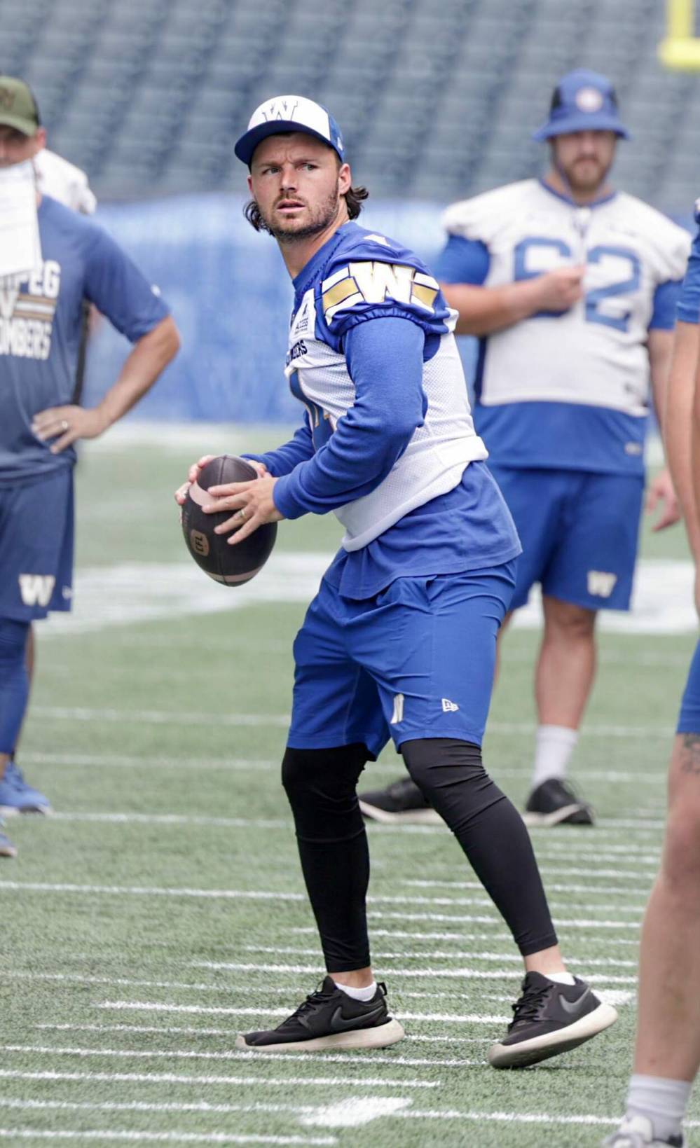 RUTH BONNEVILLE / FREE PRESS FILES
Dru Brown threw for 339 yards — 250 of them in the first half — with one touchdown and one interception.