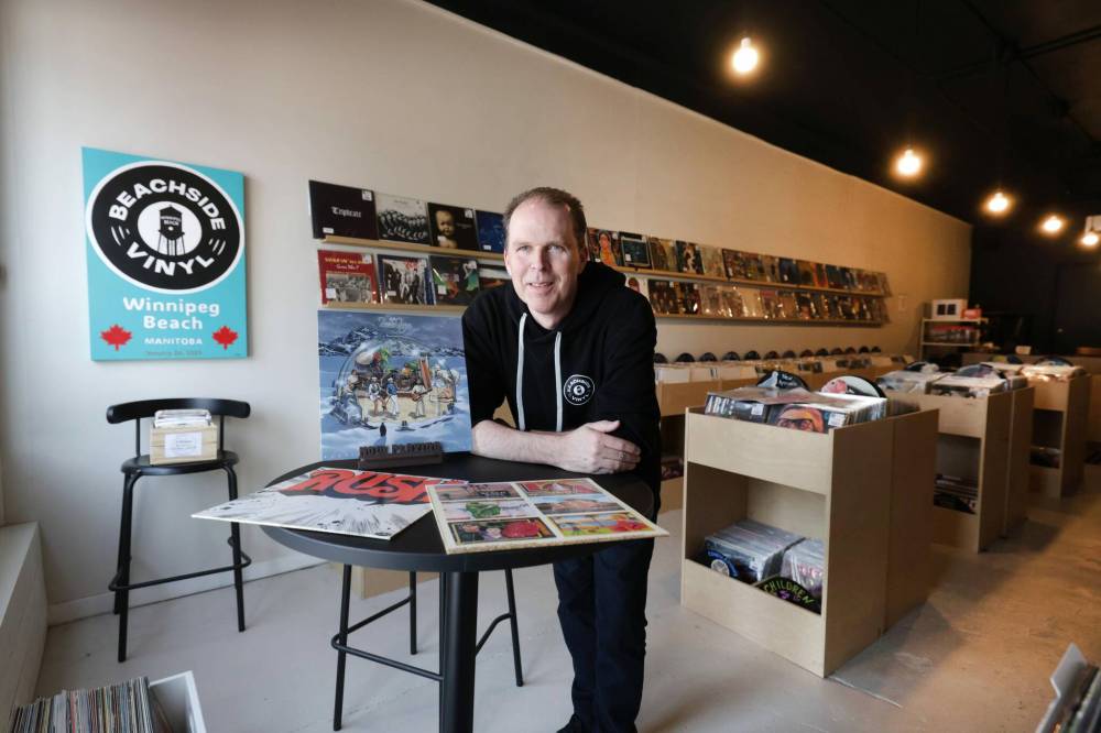 Beachside Vinyl owner Carlson Teakle is retiring from his long-held position with Vita Health but felt he needed a retirement plan. His son convinced him to open a record shop 10 minutes from the family cottage. (Ruth Bonneville / Free Press)