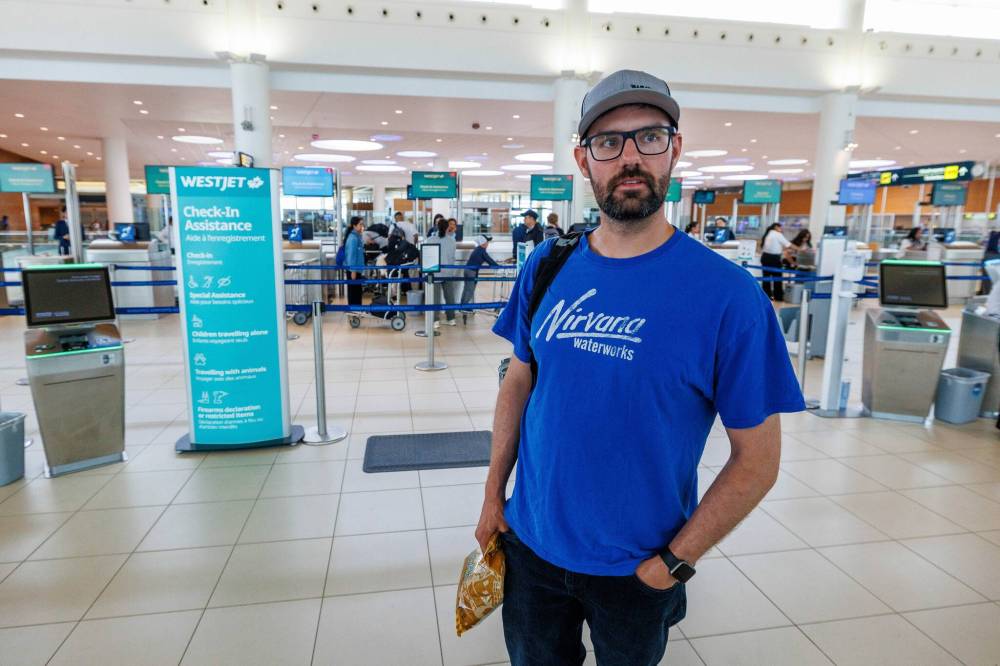MIKE DEAL / FREE PRESS
Engineer Jesse Mack says he travels between Winnipeg and Fort McMurray, Alta. every three weeks via WestJet.
