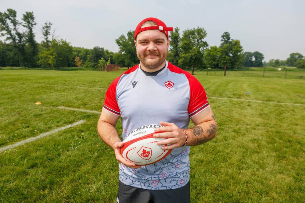 MIKE DEAL / FREE PRESS
Steeves suited up for St. Paul’s High School’s rugby team as a teenager. Saturday's game marks the first time in 33 year that Team Canada scrums in the provincial capital.