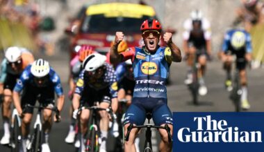 ‘Grateful’ Træen takes yellow jersey after Pedersen wins stage four amid 40C heat | Tour de France 2026